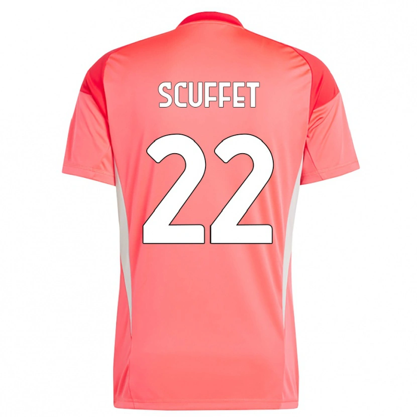 Danxen Kobiety Simone Scuffet #22 Czerwony Biały Koszulka Bramkarska 2025/26