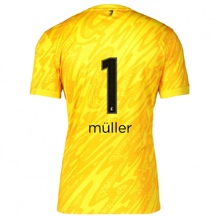Danxen Kobiety Philipp Müller #1 Żółty Czarny Koszulka Bramkarska 2025/26