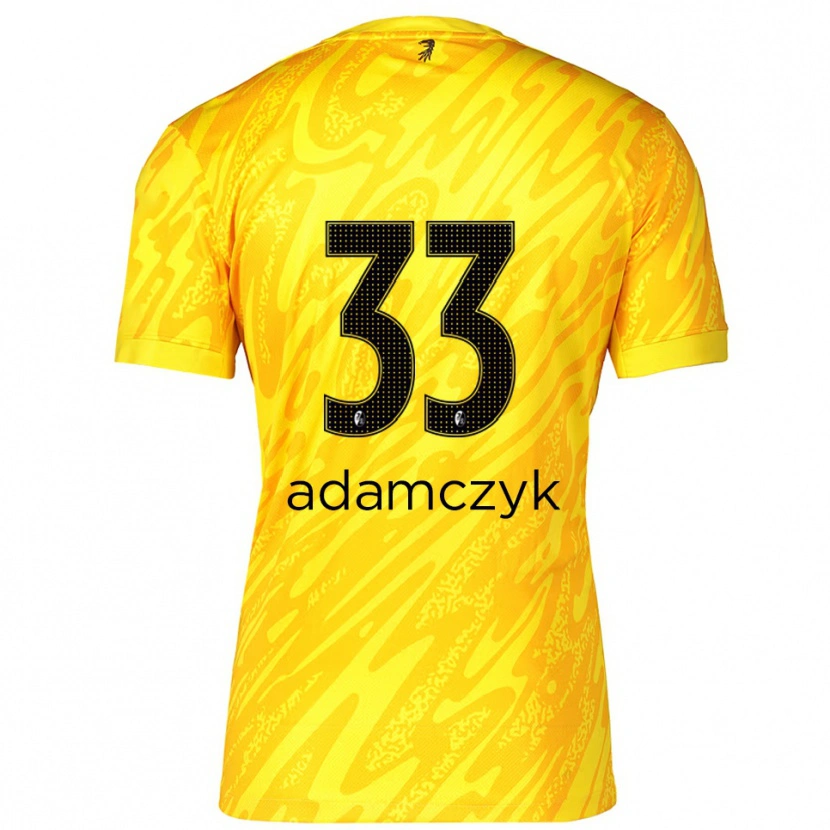 Danxen Kobiety Rebecca Adamczyk #33 Żółty Czarny Koszulka Bramkarska 2025/26