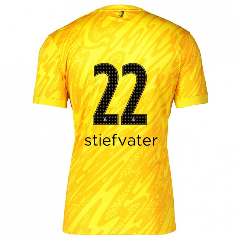 Danxen Kobiety Max Stiefvater #22 Żółty Czarny Koszulka Bramkarska 2025/26