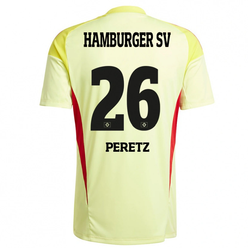 Danxen Kobiety Daniel Peretz #26 Żółty Czarny Czerwony Koszulka Bramkarska 2025/26