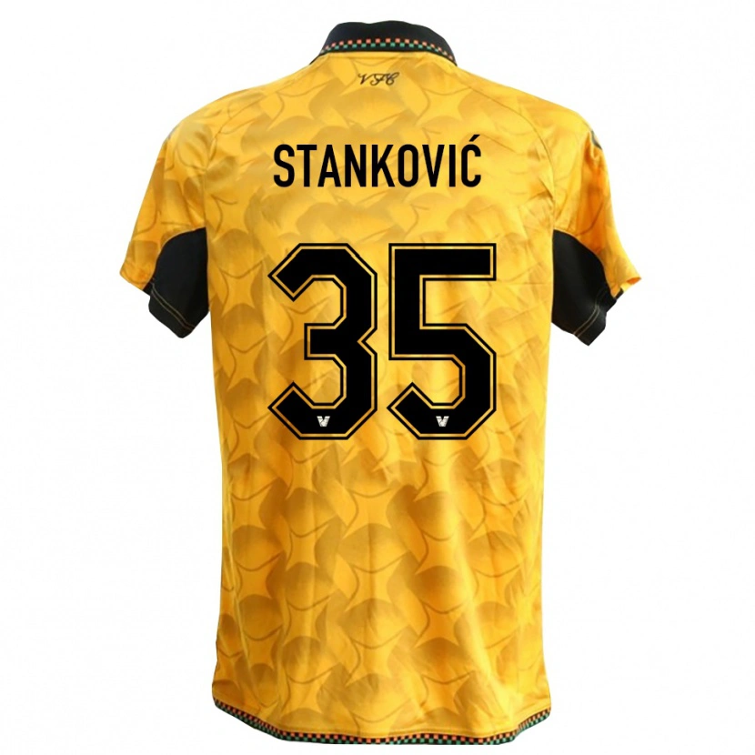Danxen Kobiety Filip Stanković #35 Żółty Czarny Koszulka Bramkarska 2025/26