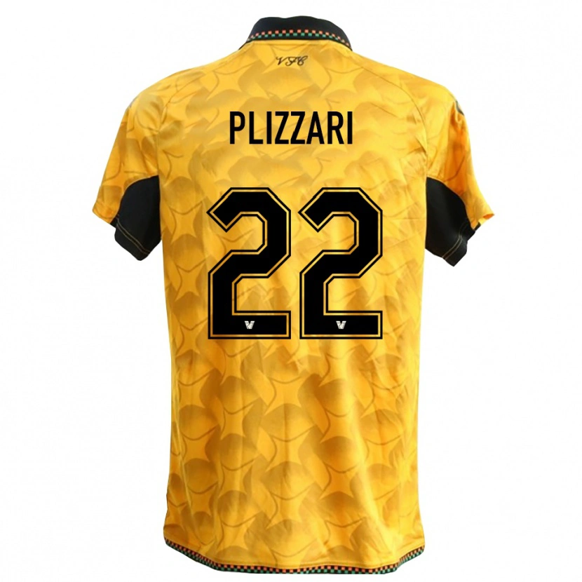 Danxen Kobiety Alessandro Plizzari #22 Żółty Czarny Koszulka Bramkarska 2025/26