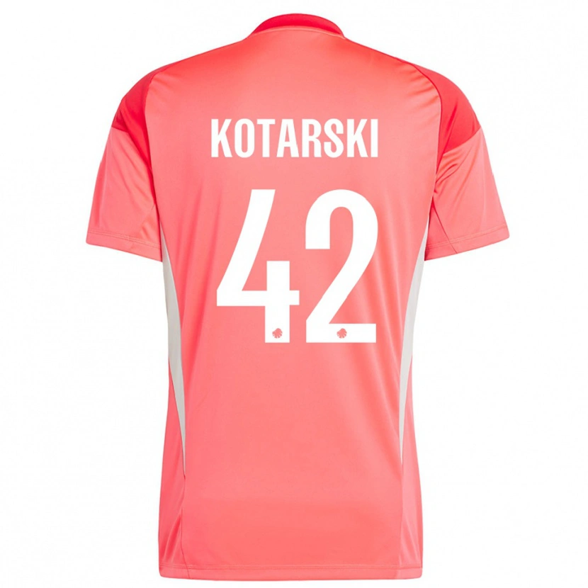 Danxen Kobiety Dominik Kotarski #42 Czerwony Biały Koszulka Bramkarska 2025/26