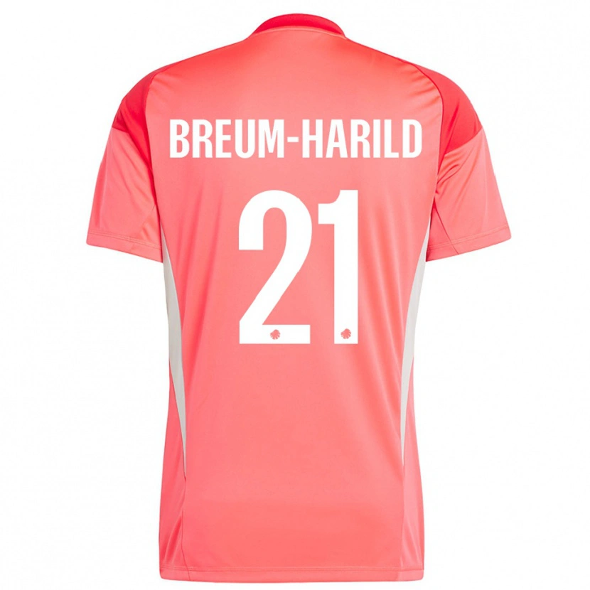 Danxen Kobiety Tobias Breum-Harild #21 Czerwony Biały Koszulka Bramkarska 2025/26