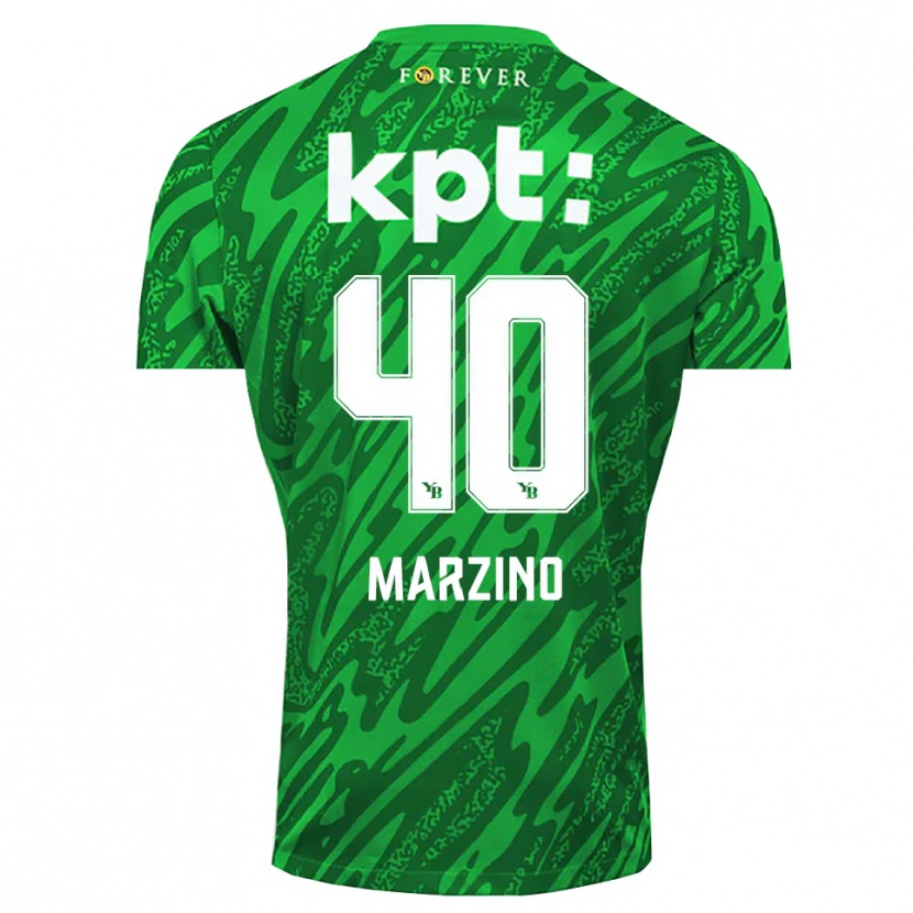 Danxen Kobiety Dario Marzino #40 Zielony Biały Koszulka Bramkarska 2025/26