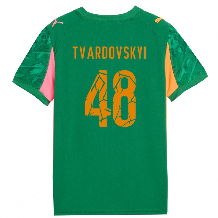 Danxen Kobiety Denys Tvardovskyi #48 Zielony Pomarańczowy Różowy Koszulka Bramkarska 2025/26