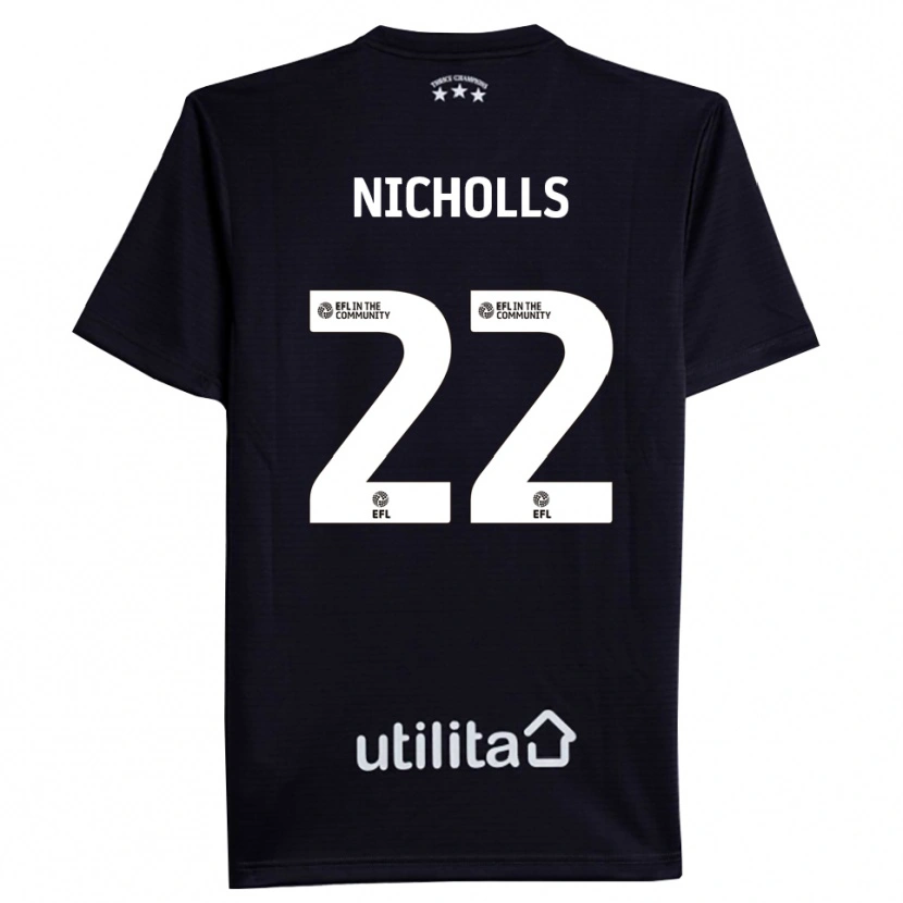 Danxen Kobiety Lee Nicholls #22 Czarny Biały Koszulka Bramkarska 2025/26