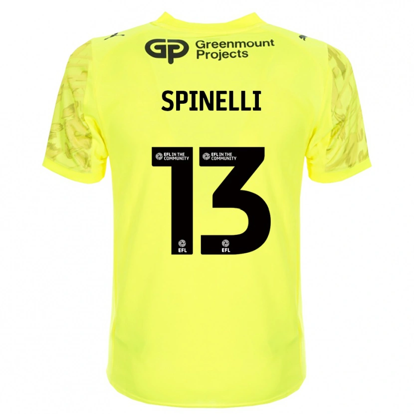 Danxen Kobiety Matteo Spinelli #13 Czarny Fluorescencyjny Koszulka Bramkarska 2025/26