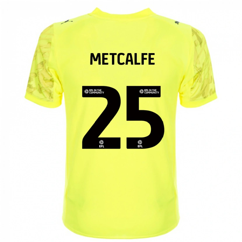 Danxen Kobiety Max Metcalfe #25 Czarny Żółty Koszulka Bramkarska 2025/26