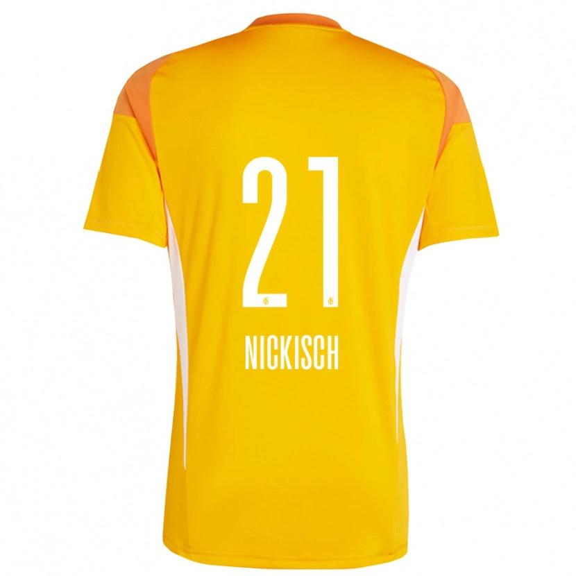 Danxen Kobiety Jonas Nickisch #21 Żółty Pomarańczowy Koszulka Bramkarska 2025/26