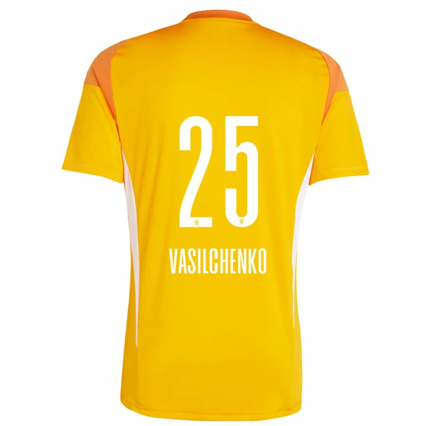 Danxen Kobiety Leonard Vasilchenko #25 Żółty Pomarańczowy Koszulka Bramkarska 2025/26