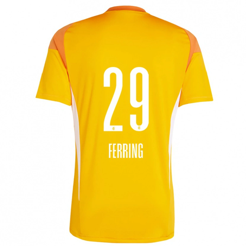 Danxen Kobiety Johannes Ferring #29 Żółty Pomarańczowy Koszulka Bramkarska 2025/26