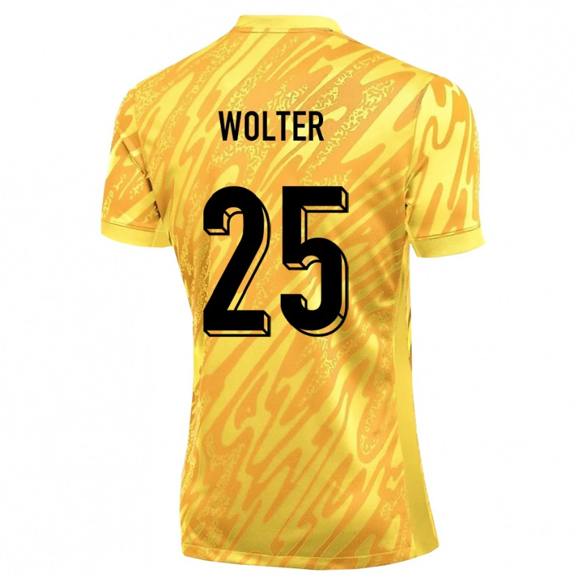 Danxen Kobiety Fynn Wolter #25 Żółty Pomarańczowy Koszulka Bramkarska 2025/26