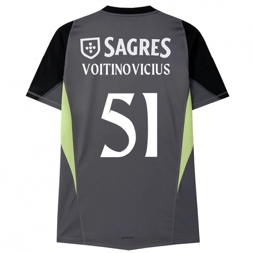 Danxen Kobiety Arnas Voitinovičius #51 Ciemnoszary Czarny Koszulka Bramkarska 2025/26