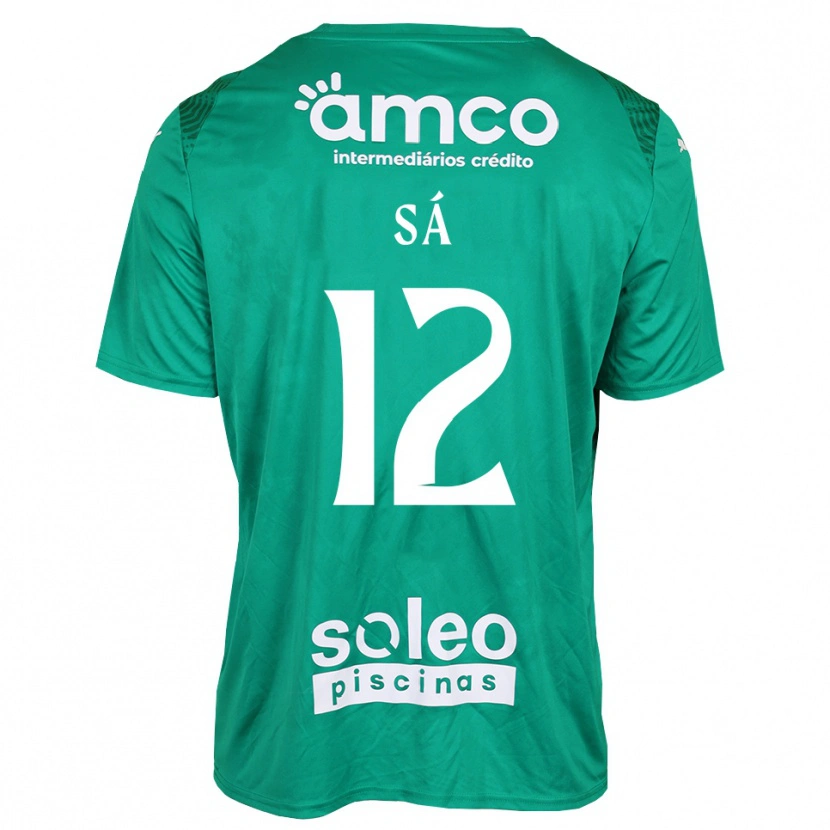 Danxen Kobiety Tiago Sá #12 Zielony Biały Koszulka Bramkarska 2025/26