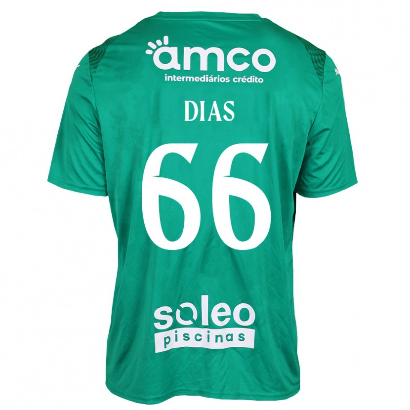 Danxen Kobiety Gonçalo Dias #66 Zielony Biały Koszulka Bramkarska 2025/26