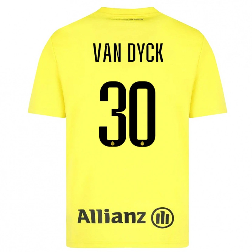 Danxen Kobiety Nell Van Dyck #30 Żółty Czarny Koszulka Bramkarska 2025/26