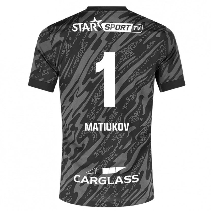 Danxen Kobiety Platon Matiukov #1 Ciemnoszary Czarny Koszulka Bramkarska 2025/26