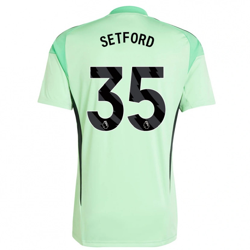 Danxen Kobiety Tommy Setford #35 Jasnozielony Czarny Koszulka Bramkarska 2025/26