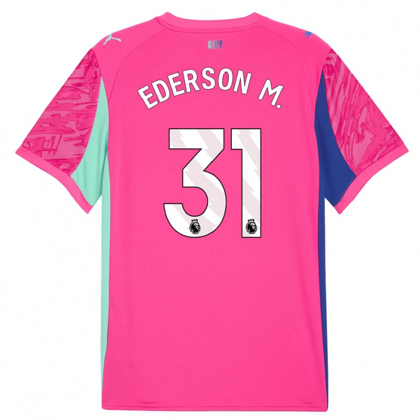 Danxen Kobiety Ederson #31 Różowy Różowy Koszulka Bramkarska 2025/26