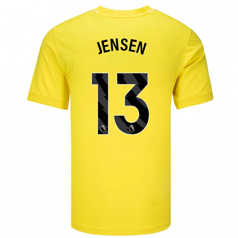 Danxen Kobiety Sebastian Jensen #13 Żółty Czarny Koszulka Bramkarska 2025/26
