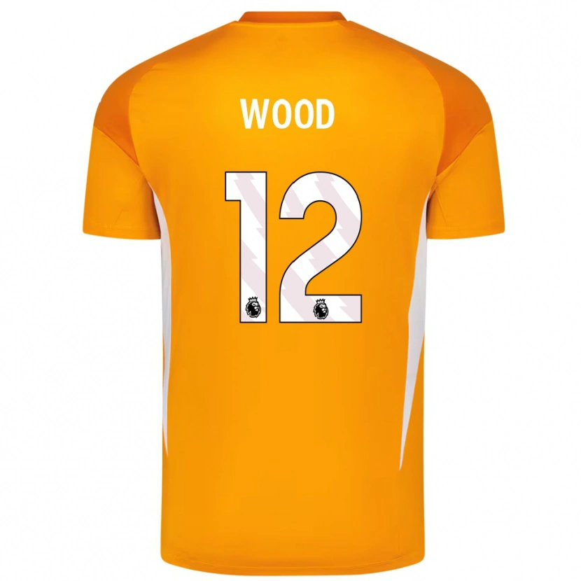 Danxen Kobiety Oliver Wood #12 Pomarańczowy Biały Koszulka Bramkarska 2025/26