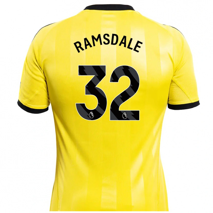 Danxen Kobiety Aaron Ramsdale #32 Żółty Czarny Koszulka Bramkarska 2025/26