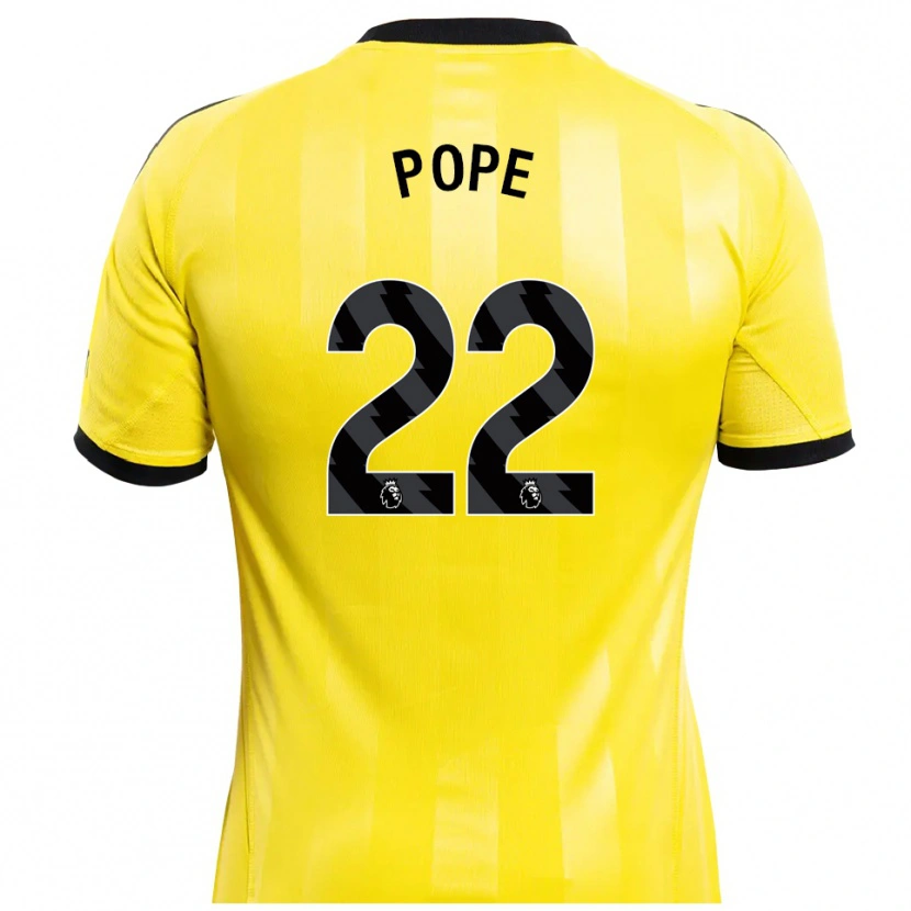 Danxen Kobiety Nick Pope #22 Żółty Czarny Koszulka Bramkarska 2025/26