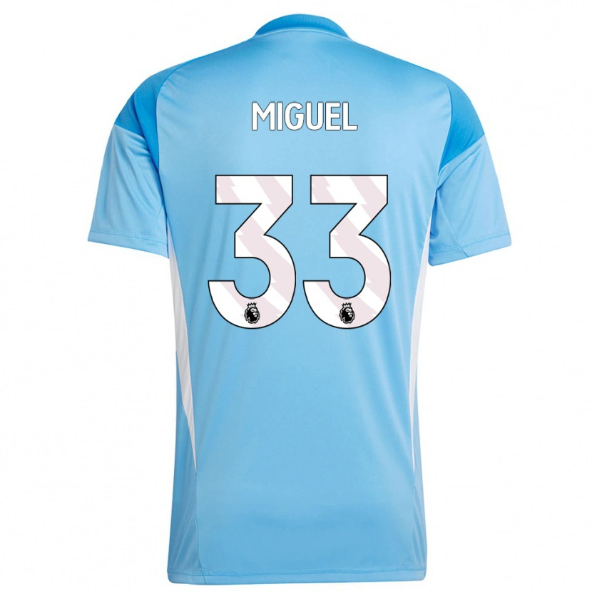 Danxen Kobiety Carlos Miguel #33 Niebieski Biały Koszulka Bramkarska 2025/26