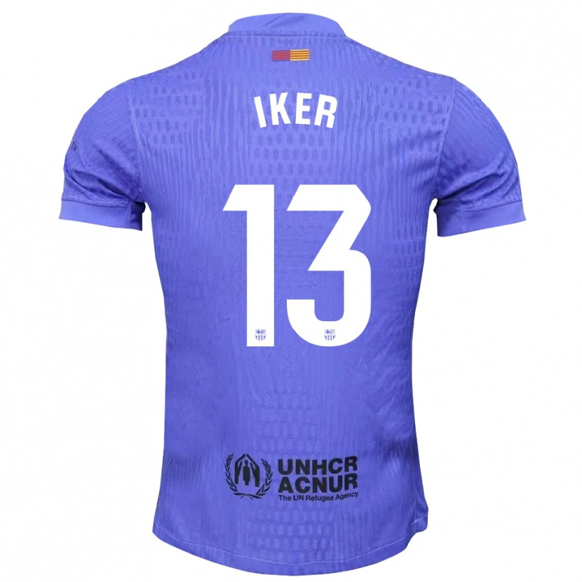 Danxen Kobiety Iker Rodríguez #13 Niebiesko Czarny Koszulka Bramkarska 2025/26