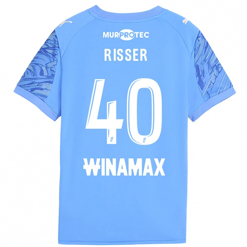Danxen Kobiety Robin Risser #40 Jasno Niebieski Biały Koszulka Bramkarska 2025/26