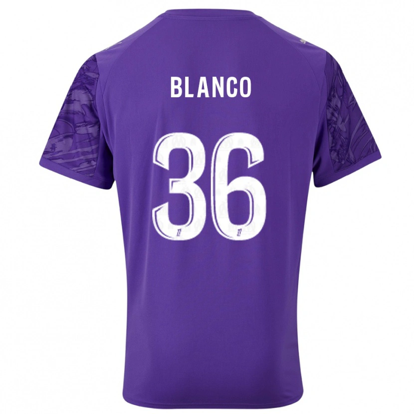 Danxen Kobiety Rubén Blanco #36 Fioletowo Biały Koszulka Bramkarska 2025/26