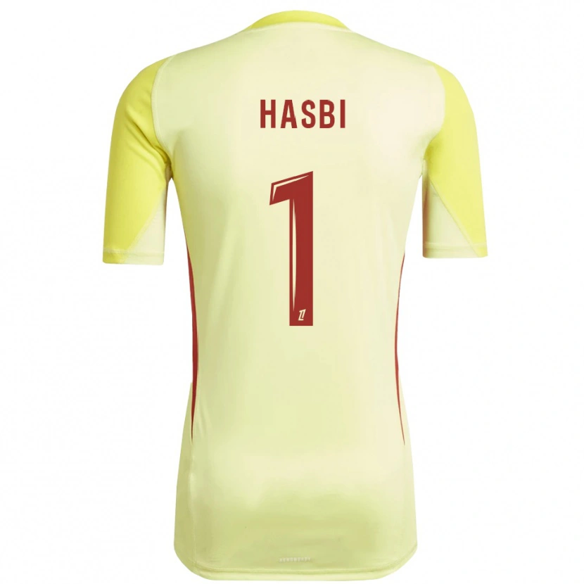 Danxen Kobiety Walid Hasbi #1 Jasno Żółto Czerwony Koszulka Bramkarska 2025/26