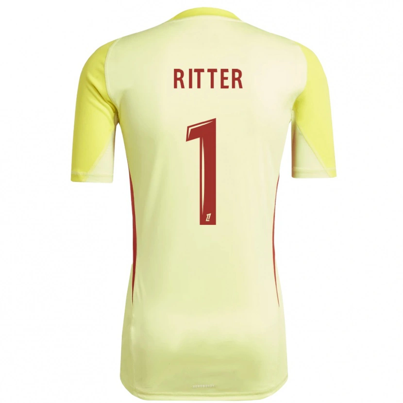 Danxen Kobiety Maxime Ritter #1 Jasno Żółto Czerwony Koszulka Bramkarska 2025/26