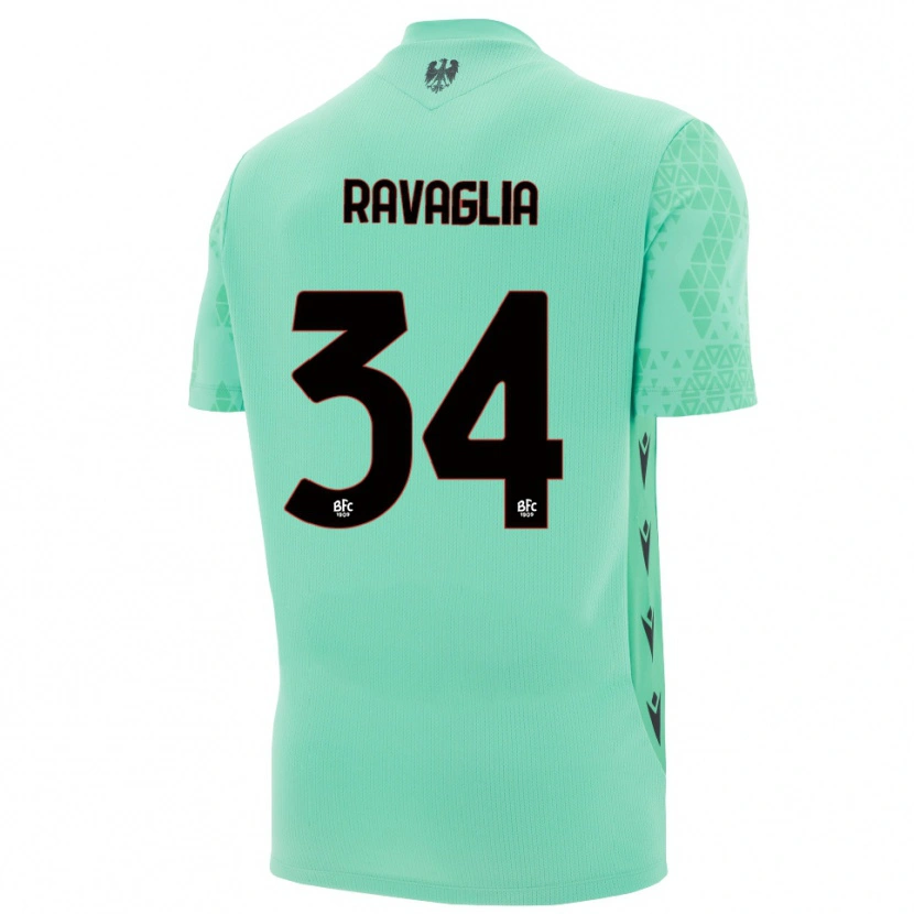 Danxen Kobiety Federico Ravaglia #34 Miętowy Niebieski Czarny Koszulka Bramkarska 2025/26