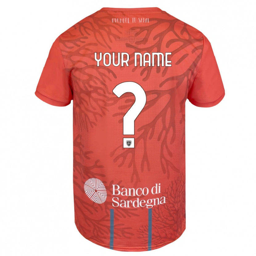 Danxen Kobiety Cagliari Calcio Pomarańczowy Czerwony Biały Koszulka Bramkarska 2025/26