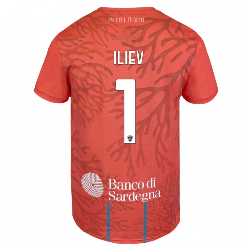 Danxen Kobiety Velizar-Iliya Iliev #1 Pomarańczowy Czerwony Biały Koszulka Bramkarska 2025/26