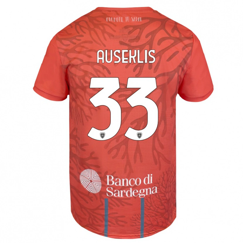 Danxen Kobiety Henrijs Auseklis #33 Pomarańczowy Czerwony Biały Koszulka Bramkarska 2025/26