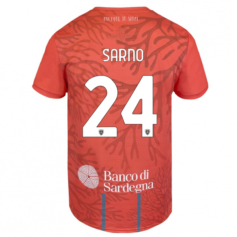 Danxen Kobiety Vincenzo Sarno #24 Pomarańczowy Czerwony Biały Koszulka Bramkarska 2025/26