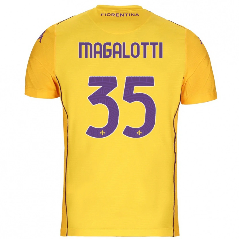 Danxen Kobiety Mattia Magalotti #35 Pomarańczowy Żółty Fioletowy Koszulka Bramkarska 2025/26