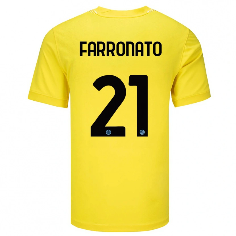 Danxen Kobiety Matteo Farronato #21 Jasnożółty Czarny Koszulka Bramkarska 2025/26