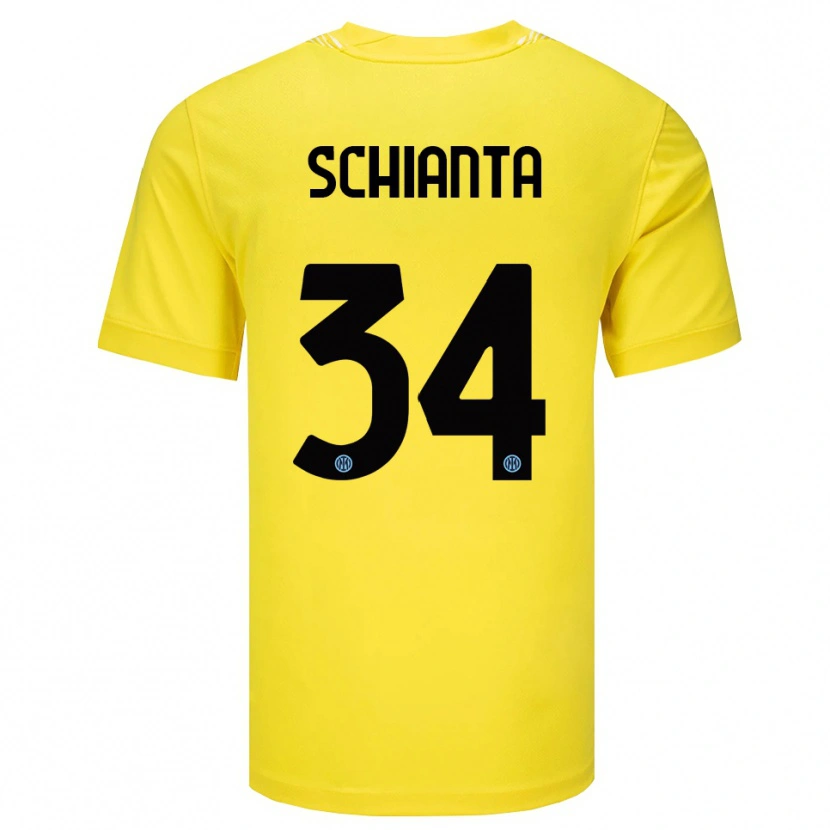 Danxen Kobiety Valentina Schianta #34 Jasnożółty Czarny Koszulka Bramkarska 2025/26