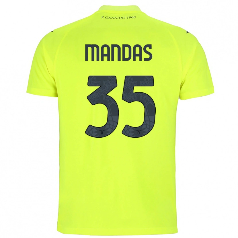 Danxen Kobiety Christos Mandas #35 Fluorescencyjny Zielony Koszulka Bramkarska 2025/26