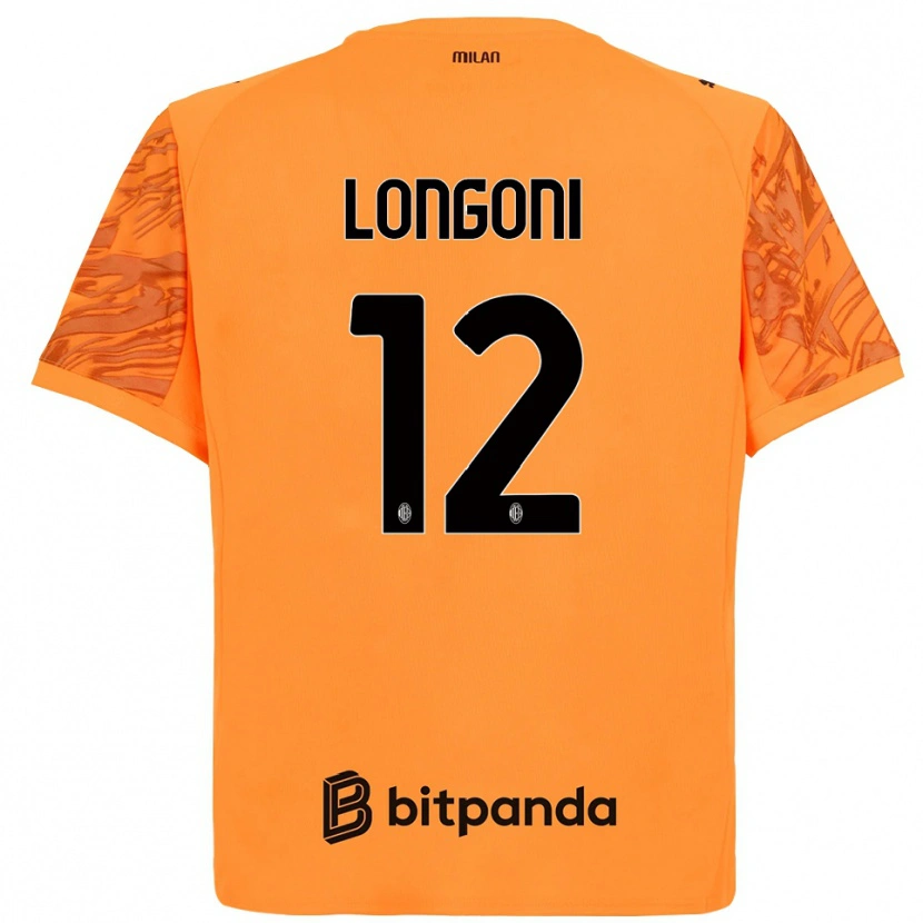 Danxen Kobiety Alessandro Longoni #12 Pomarańczowy Żółty Czarny Koszulka Bramkarska 2025/26
