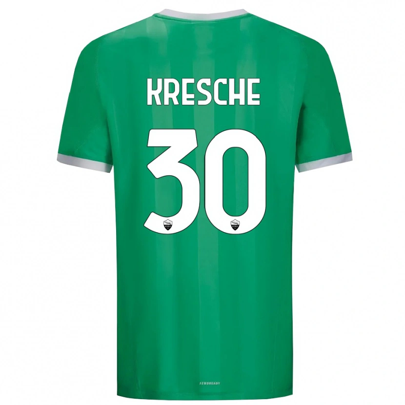 Danxen Kobiety Isabella Kresche #30 Zielony Biały Koszulka Bramkarska 2025/26