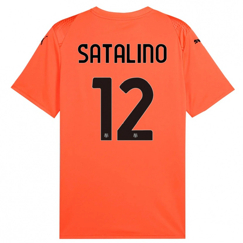 Danxen Kobiety Giacomo Satalino #12 Pomarańczowy Czarny Koszulka Bramkarska 2025/26