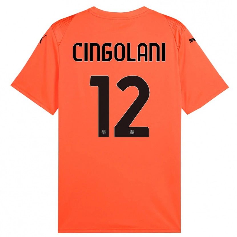 Danxen Kobiety Matteo Cingolani #12 Pomarańczowy Czarny Koszulka Bramkarska 2025/26
