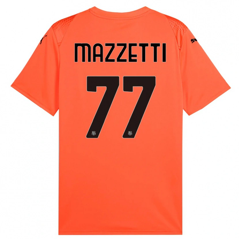 Danxen Kobiety Riccardo Mazzetti #77 Pomarańczowy Czarny Koszulka Bramkarska 2025/26