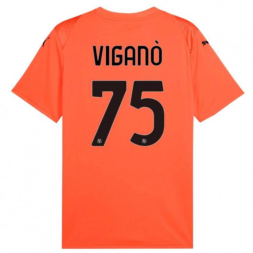 Danxen Kobiety Lorenzo Viganò #75 Pomarańczowy Czarny Koszulka Bramkarska 2025/26